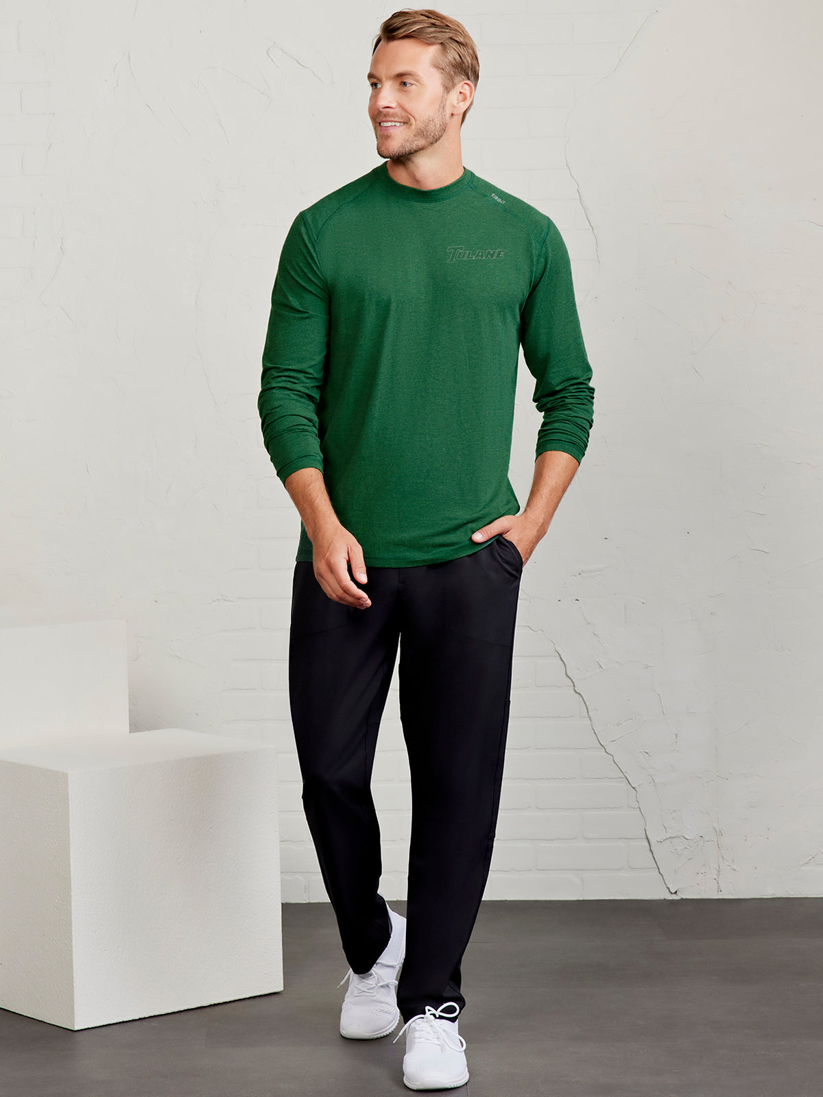 Carrollton Long Sleeve Fitness T-Shirt - Forest Green C