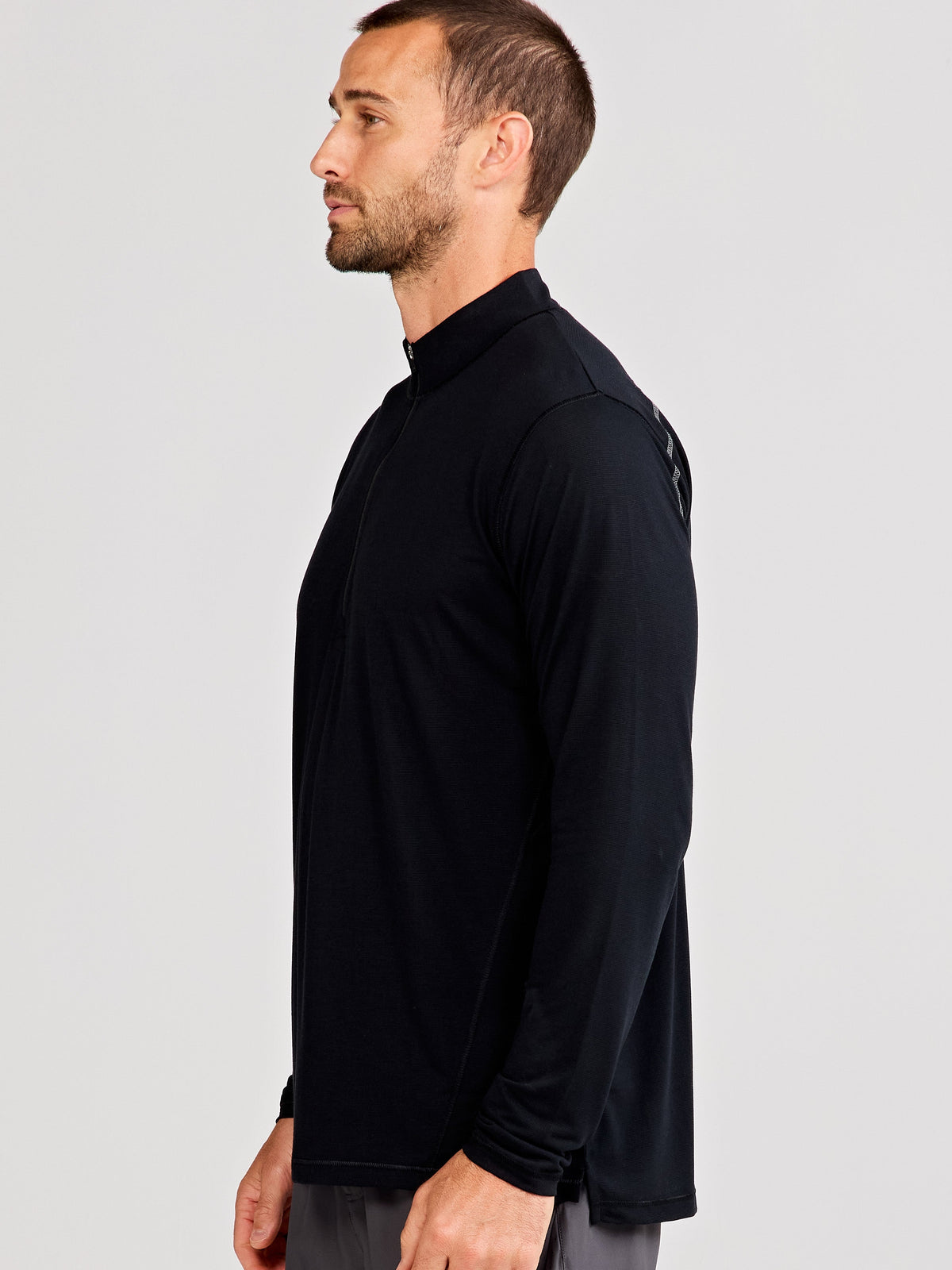 MicroAir Performance Mesh 1/4 Zip - Black