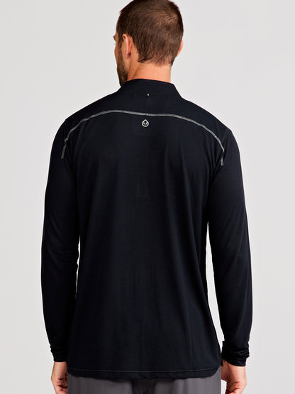 MicroAir Performance Mesh 1/4 Zip - Black