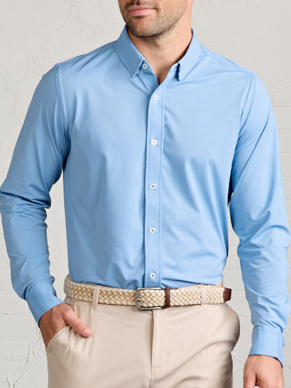 Wayfarer Tailored Fit Knit Button Down - Polar Dash Oxford