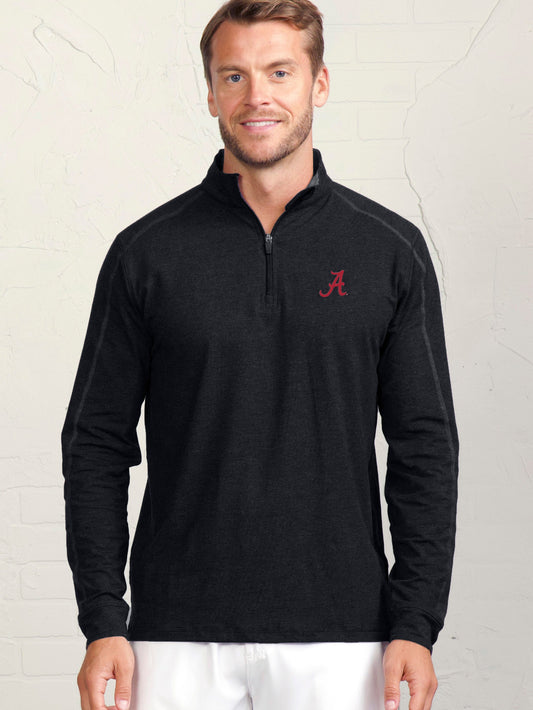 Carrollton Lightweight Quarter Zip - Black/Gunmetal