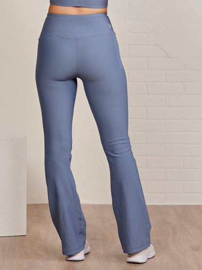 Sculptive Rib Pocket Flare Pant
