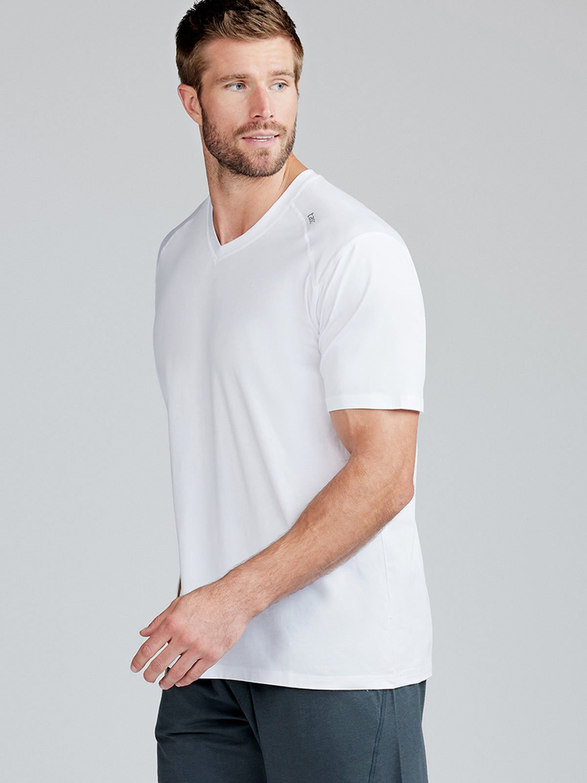 Carrollton Fitness V-Neck T-Shirt - Classic Navy Heather