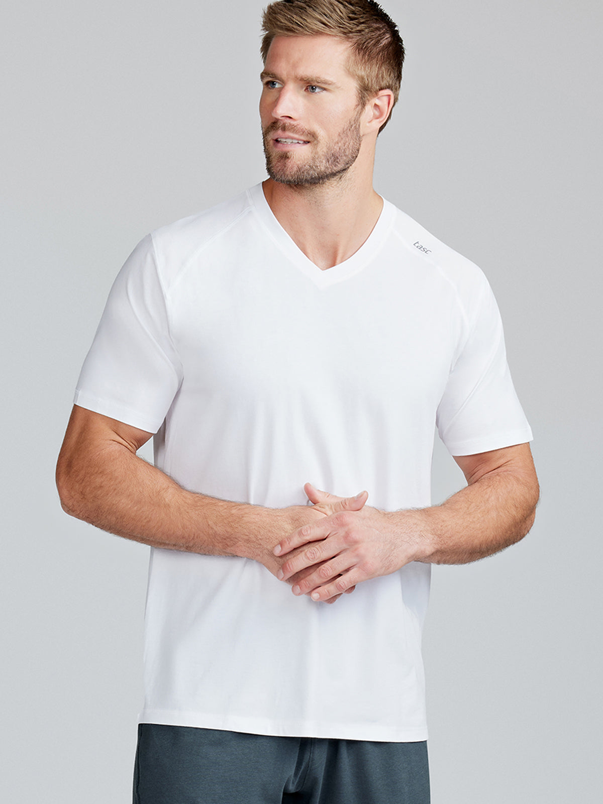 Carrollton Fitness V-Neck T-Shirt - Classic Navy Heather