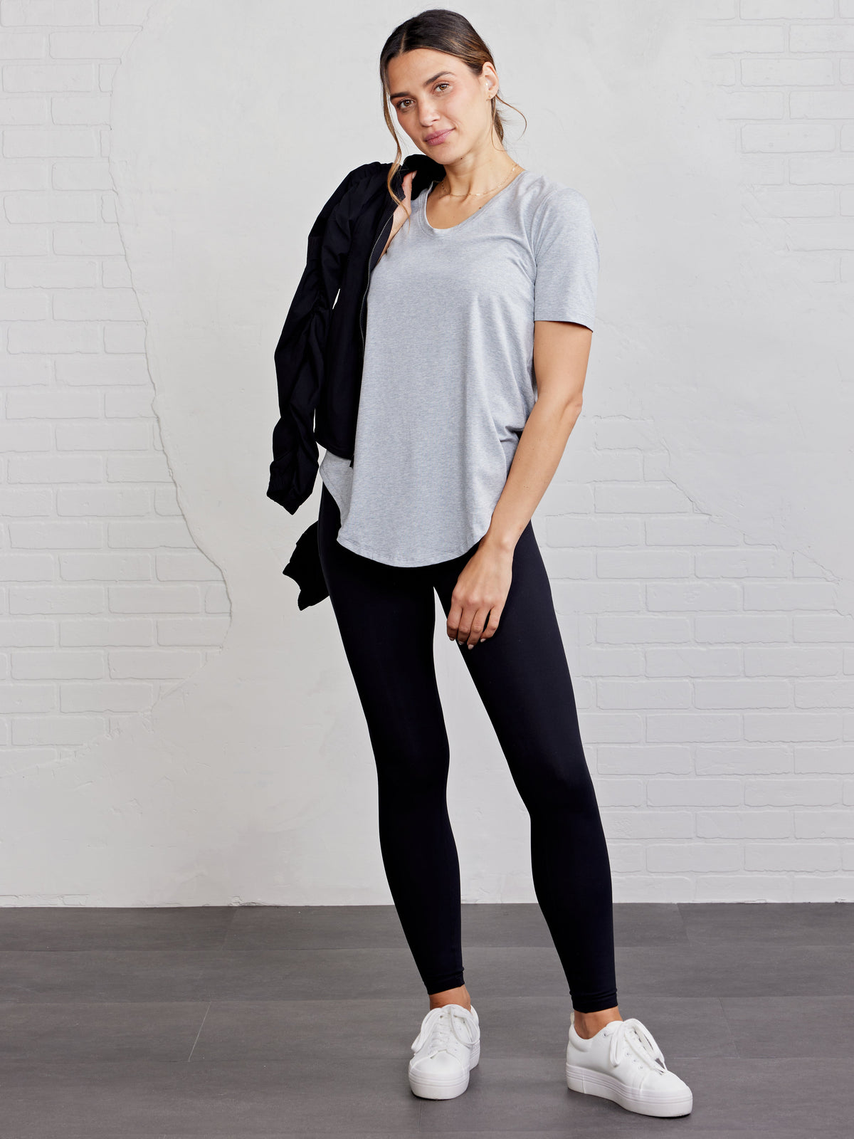 Longline T-Shirt - Perfect Gray Heather