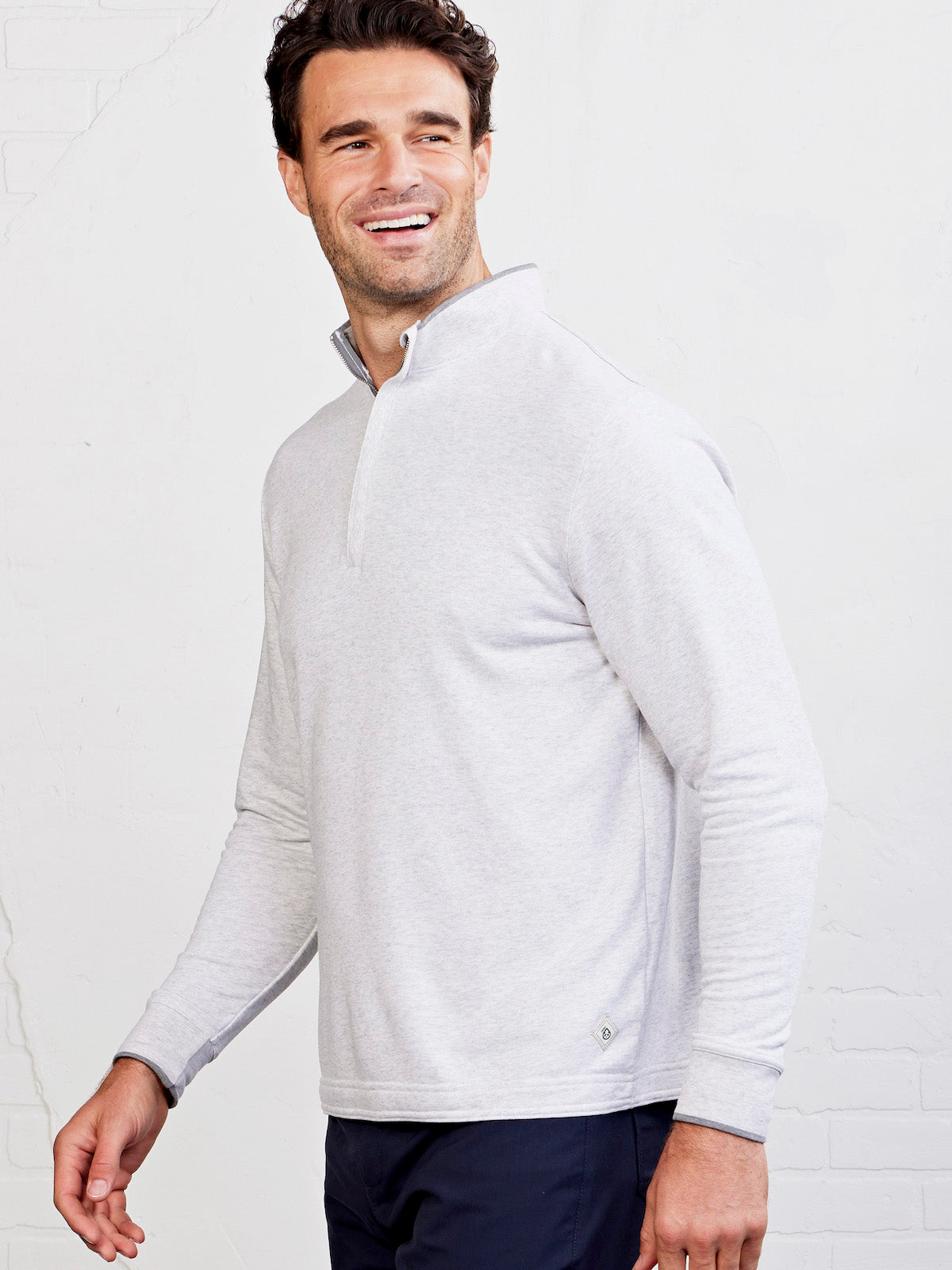 Stadium French Terry Quarter Zip - Marble Heather