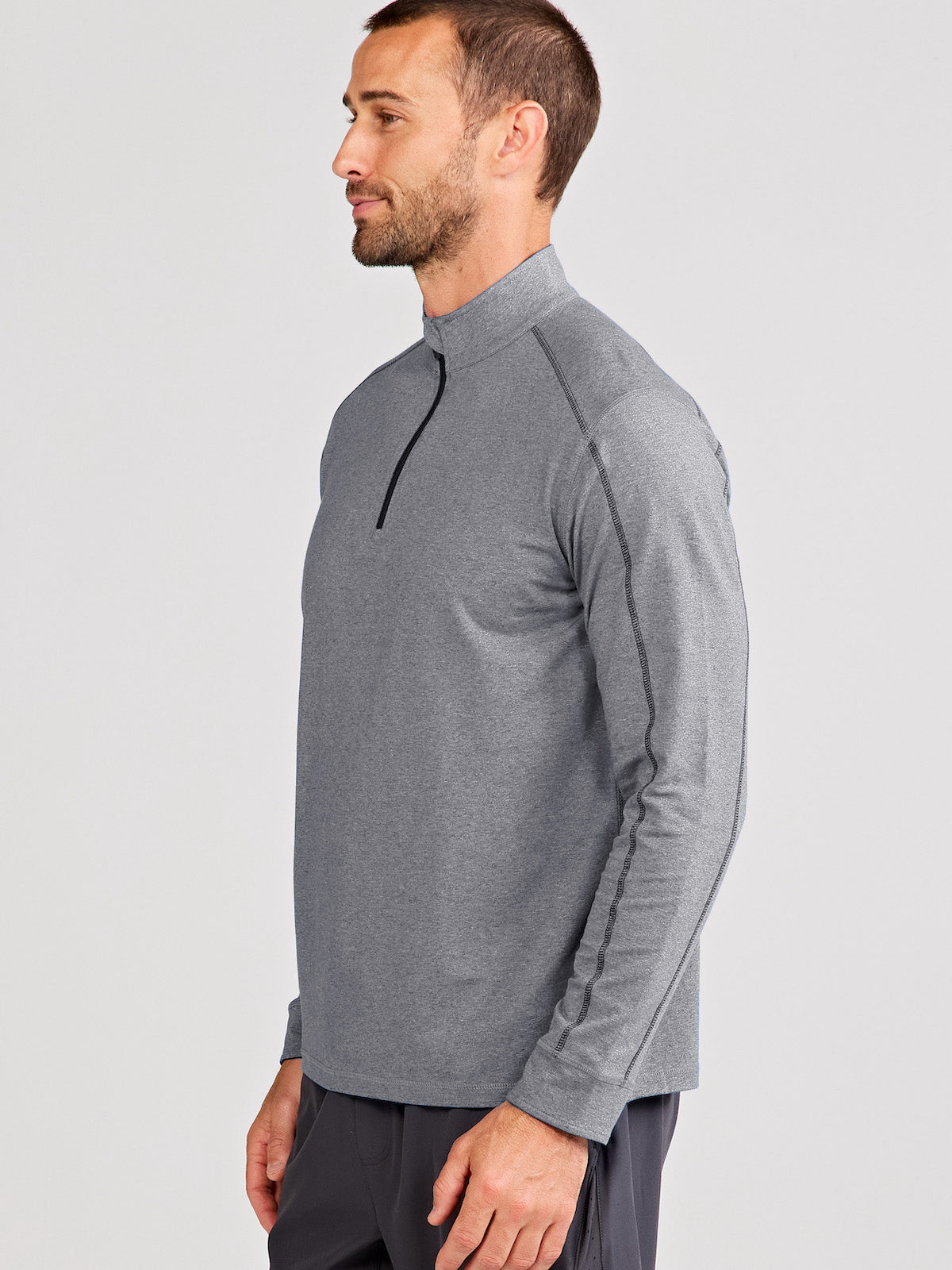 Carrollton Lightweight Quarter Zip - Jaspe