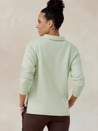 French Terry Polo Sweatshirt