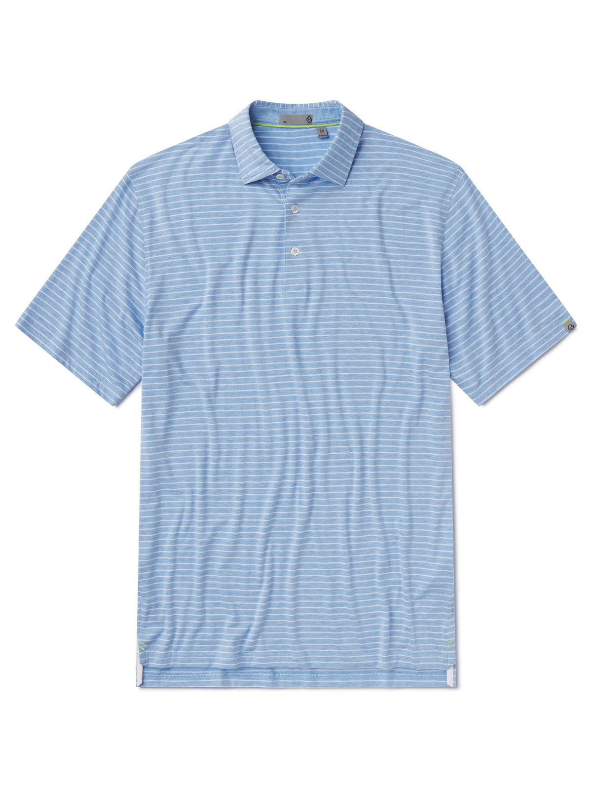 Cloud Polo Brookline Stripe - Polar Heather/White