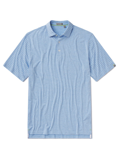 Cloud Polo Brookline Stripe - Polar Heather/White
