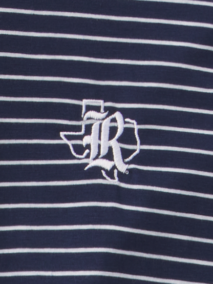 Cloud Lightweight Polo Brookline Stripe - Classic Navy/White
