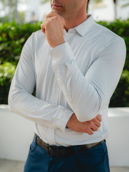 Wayfarer Classic Fit Knit Button Down - Marine Birdseye