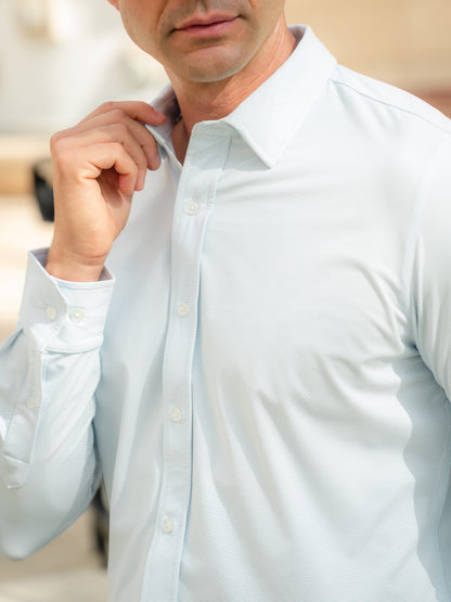 Wayfarer Classic Fit Knit Button Down - French Blue Dash Oxford