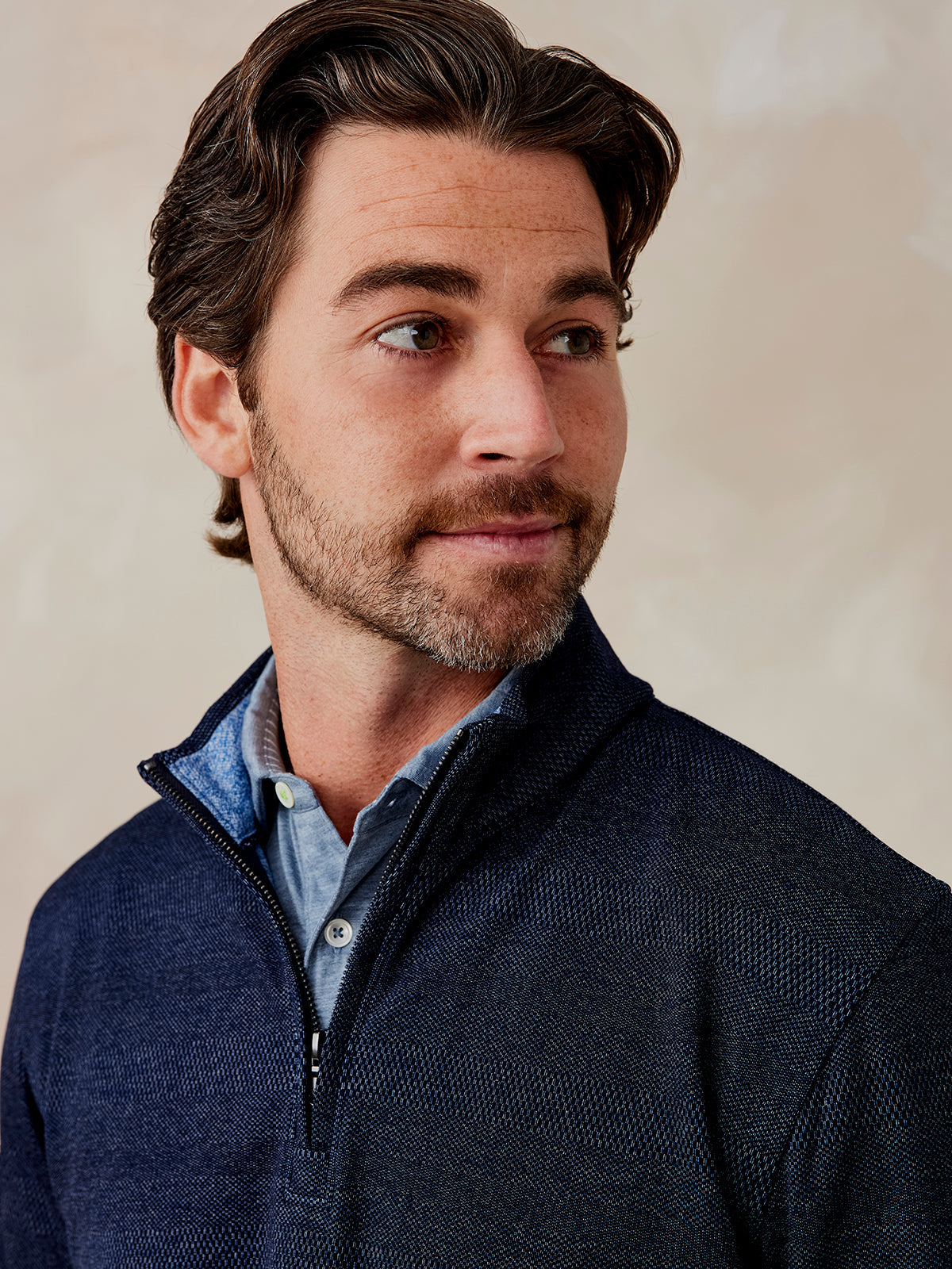 Crest Jacquard Quarter Zip