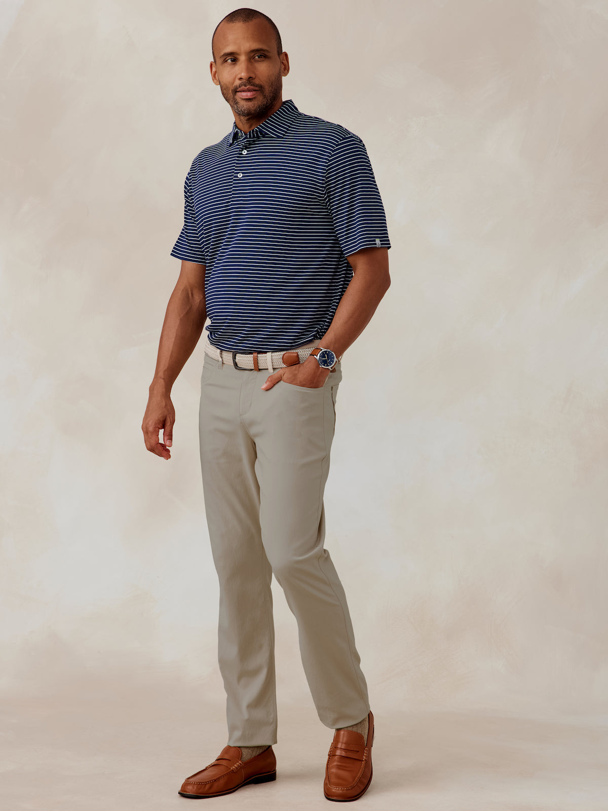 Motion Pant Straight Fit - Mid-Khaki