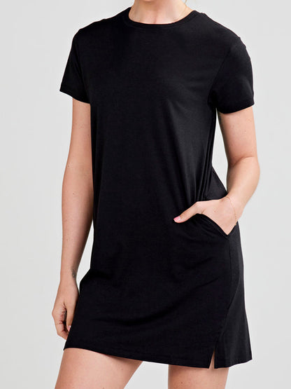 All Day T-Shirt Dress - Black
