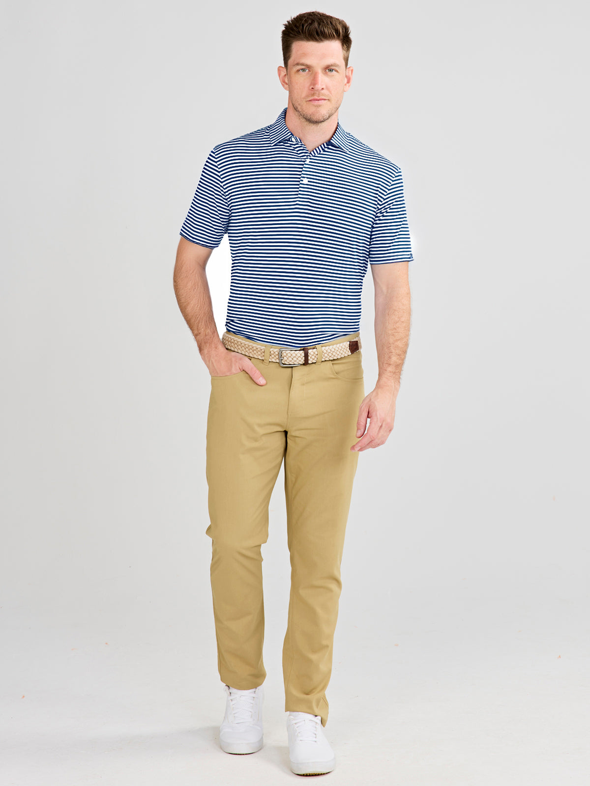 Cloud Polo Air Stripe - Classic Navy/White