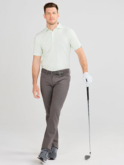 Cloud Polo Air Stripe - Aloe Heather/White