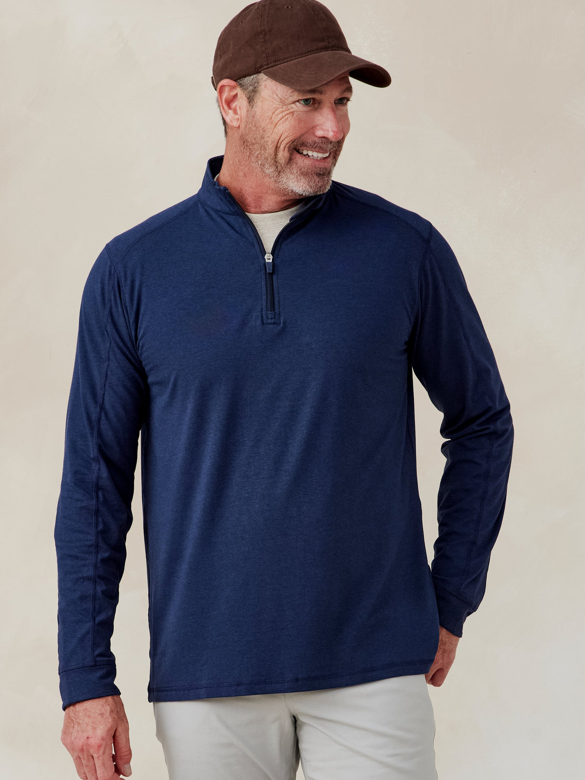 Carrollton Lightweight Quarter Zip - Classic Navy