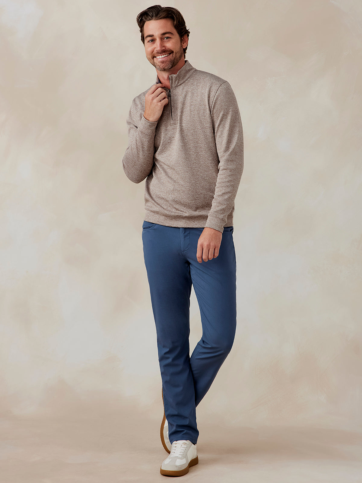 Crest Jacquard Quarter Zip