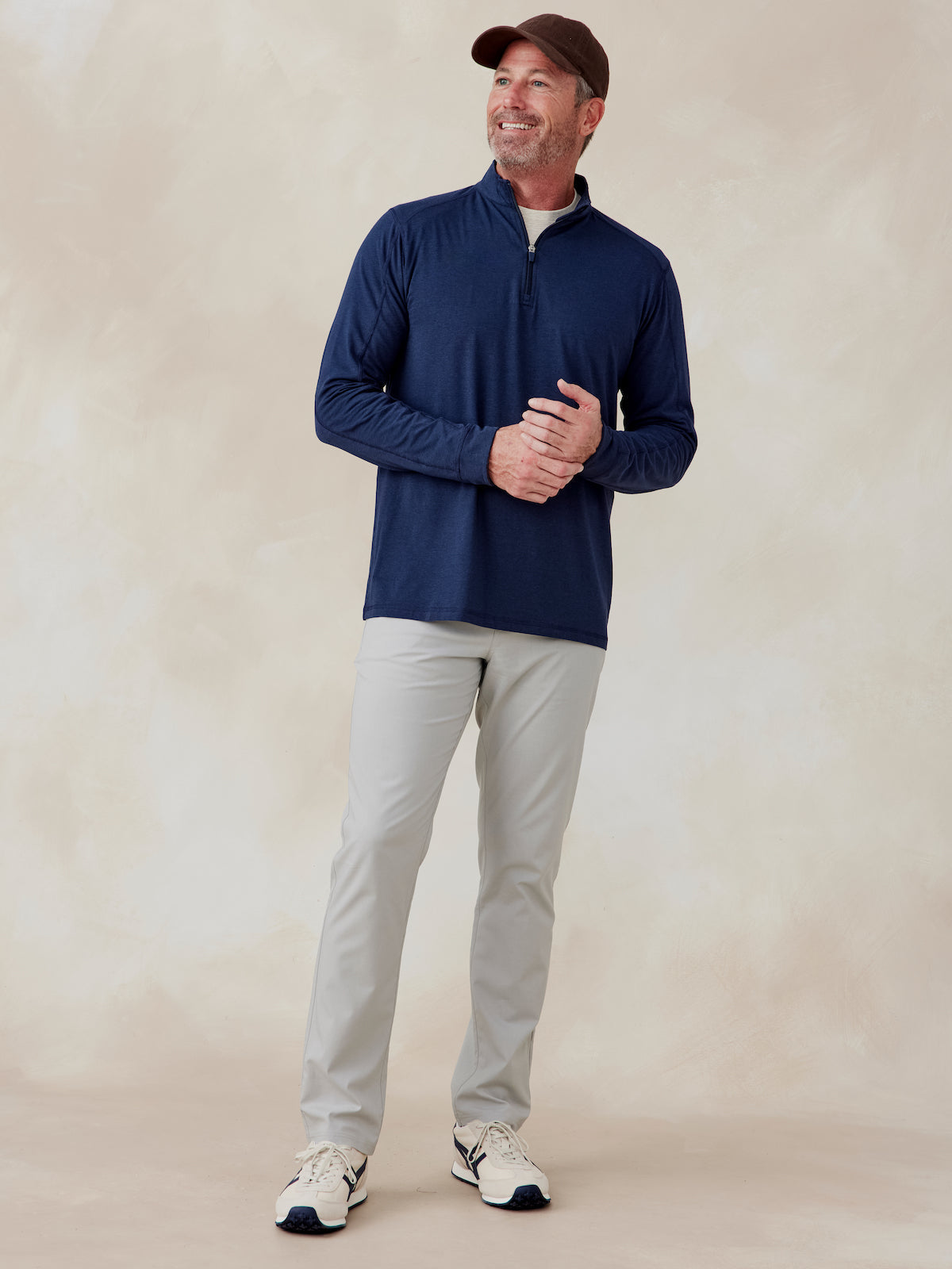 Carrollton Lightweight Quarter Zip - Classic Navy