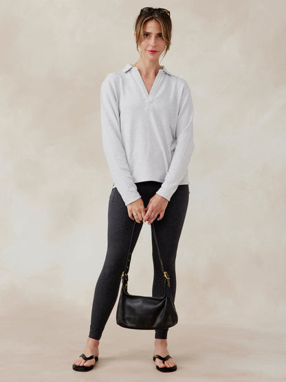 French Terry Polo Sweatshirt