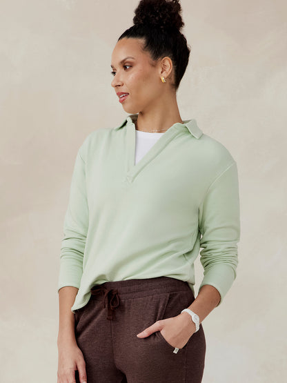French Terry Polo Sweatshirt