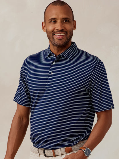 Cloud Polo Brookline Stripe - Classic Navy/White