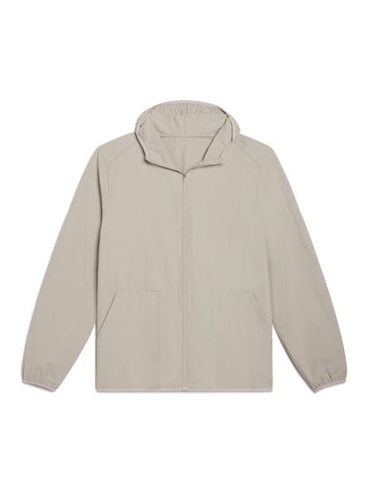 Swift Lightweight Hooded Windbreaker Jacket - Shale