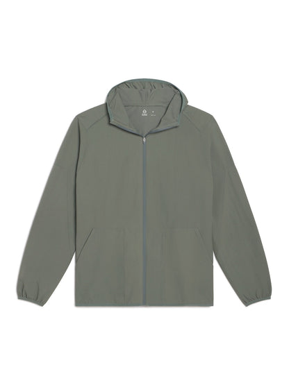 Swift Lightweight Hooded Windbreaker Jacket - Shale