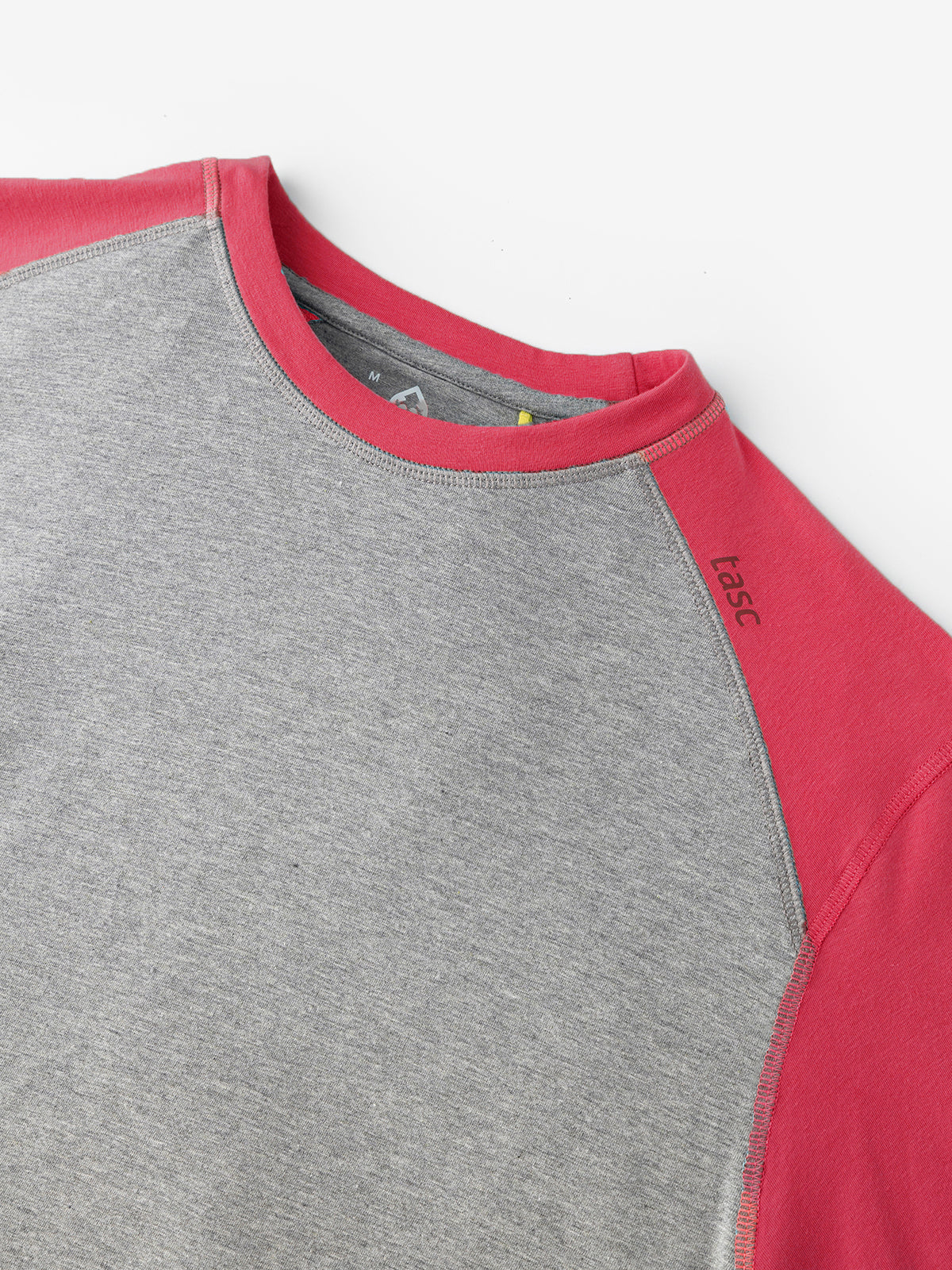 Carrollton Long Sleeve Baseball T-Shirt - Light Heather Gray/Crimson