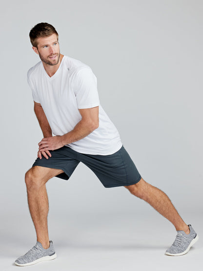 Carrollton Fitness V-Neck T-Shirt - Classic Navy Heather