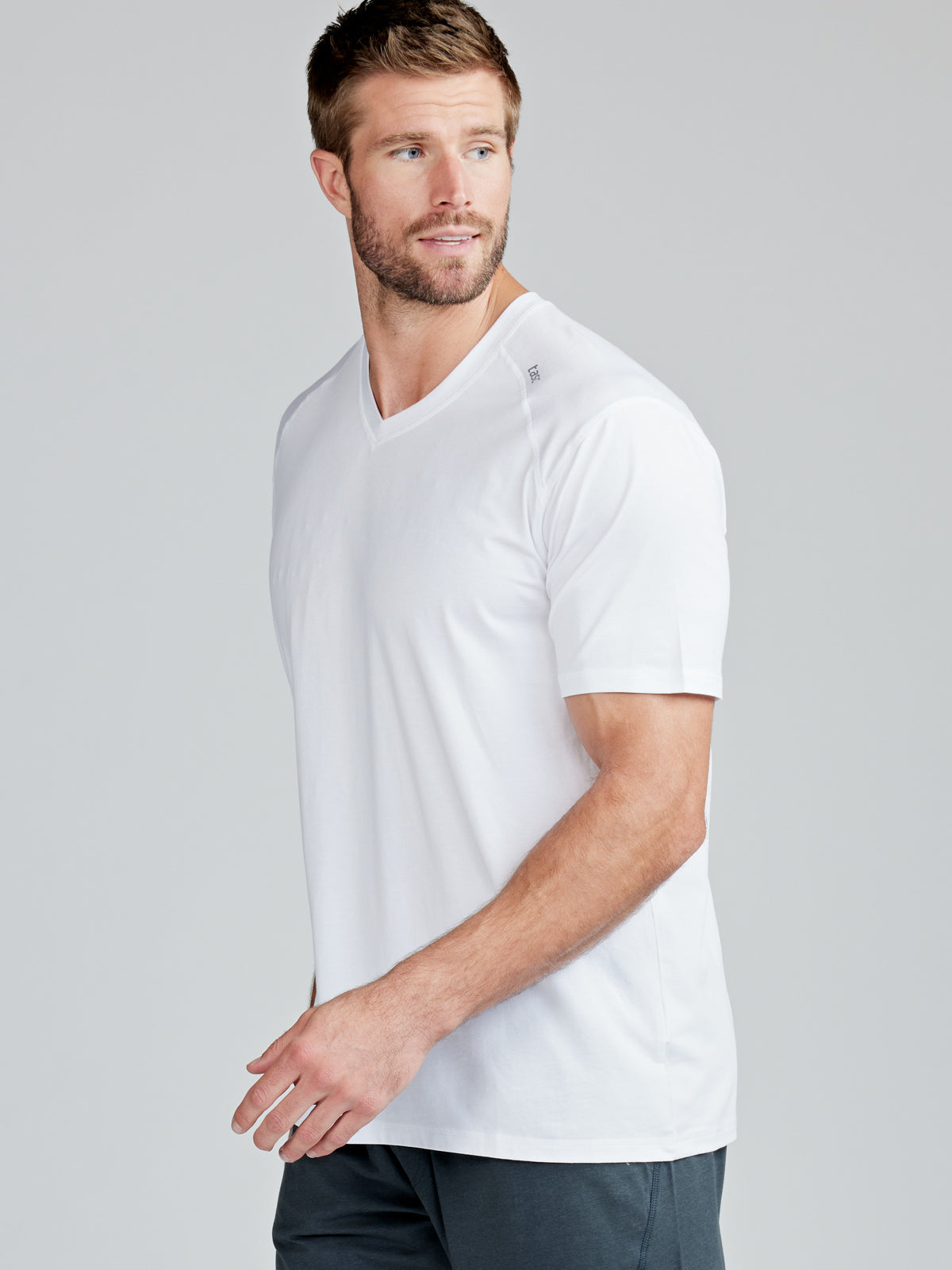 Carrollton Fitness V-Neck T-Shirt - Classic Navy Heather