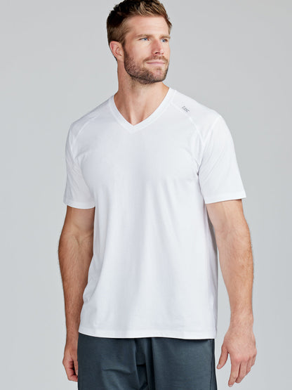 Carrollton Fitness V-Neck T-Shirt - Classic Navy Heather