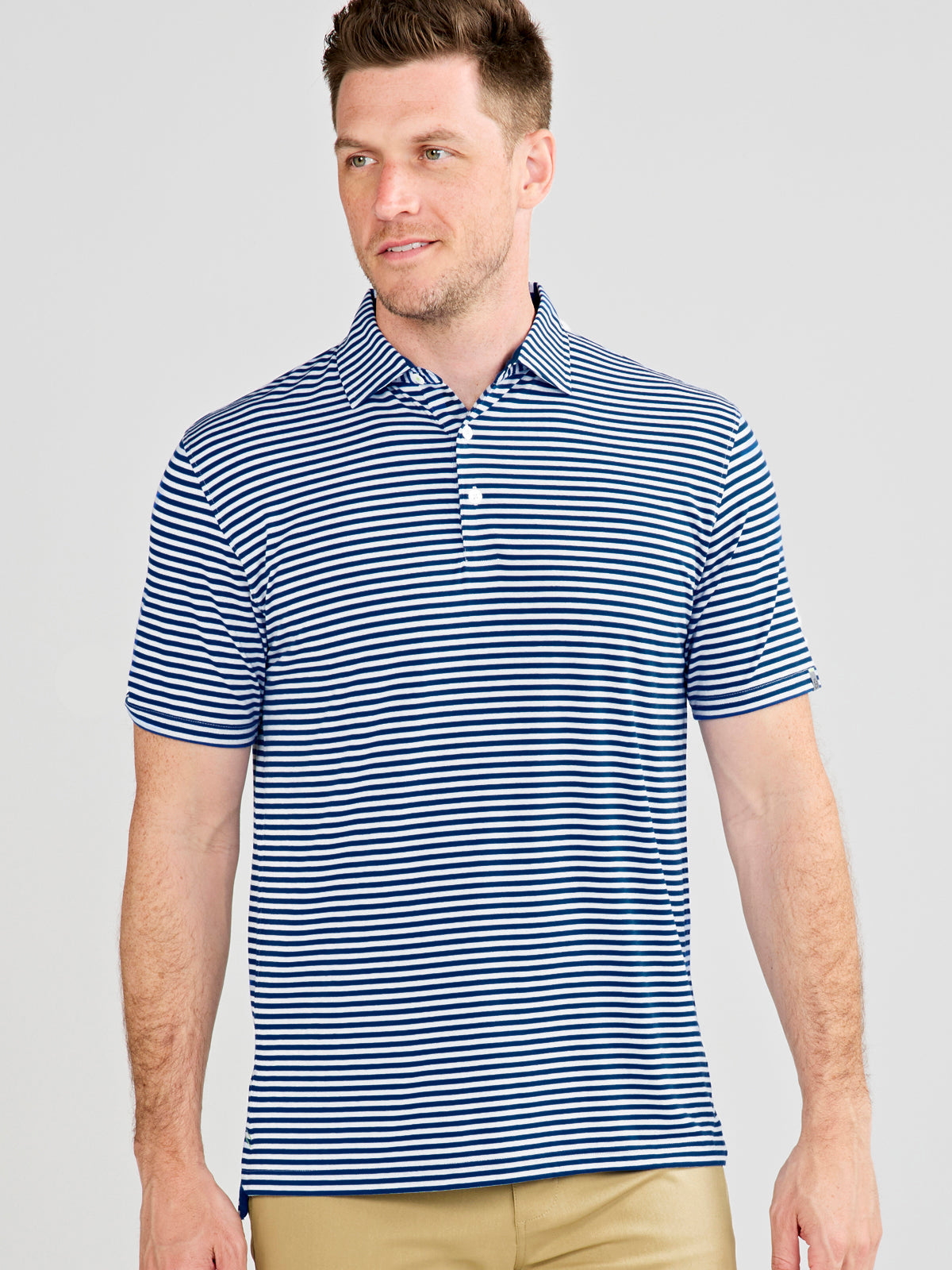 Cloud Polo Air Stripe - Classic Navy/White