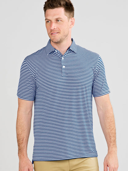 Cloud Polo Air Stripe - Classic Navy/White