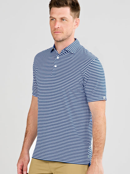 Cloud Polo Air Stripe - Classic Navy/White