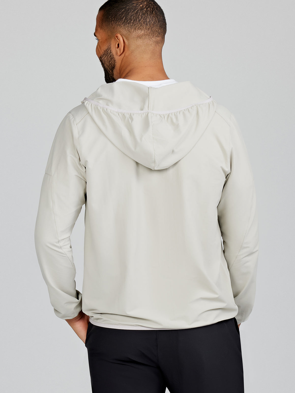 Swift Lightweight Hooded Windbreaker Jacket - Shale