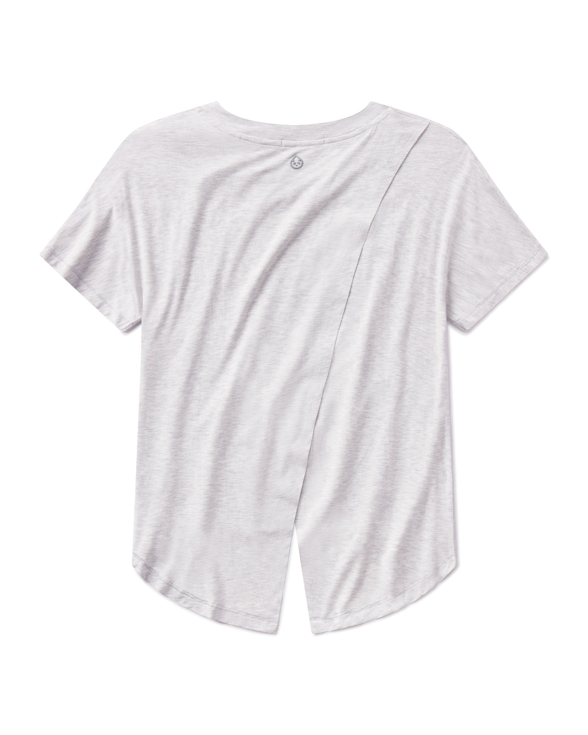 Uptown Luxe Cross Back T-Shirt - Light Heather Gray