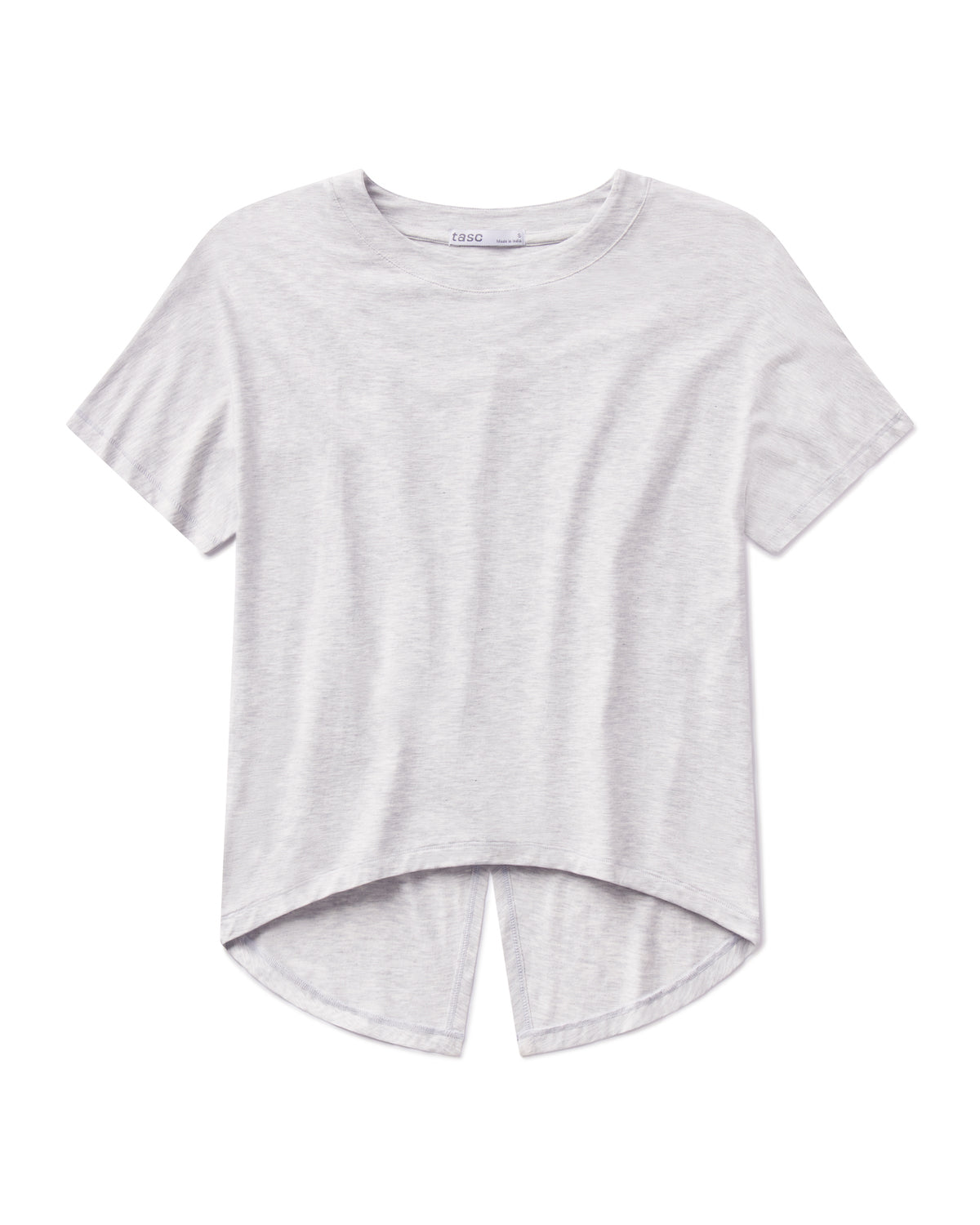 Uptown Luxe Cross Back T-Shirt - Light Heather Gray
