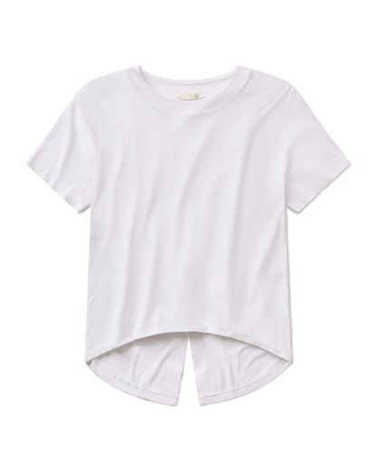 Uptown Luxe Cross Back T-Shirt - White