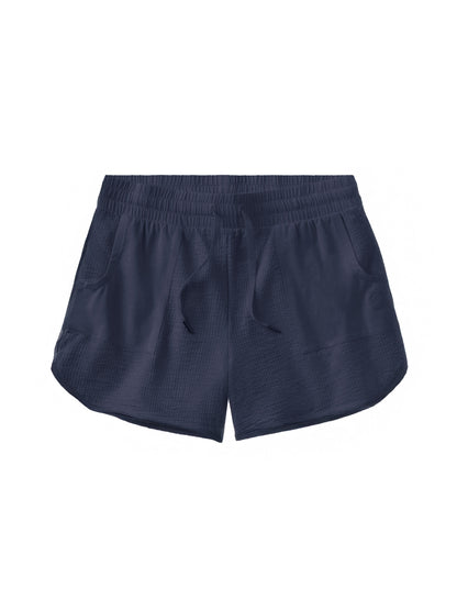 Villa Knit Seersucker Short - Classic Navy