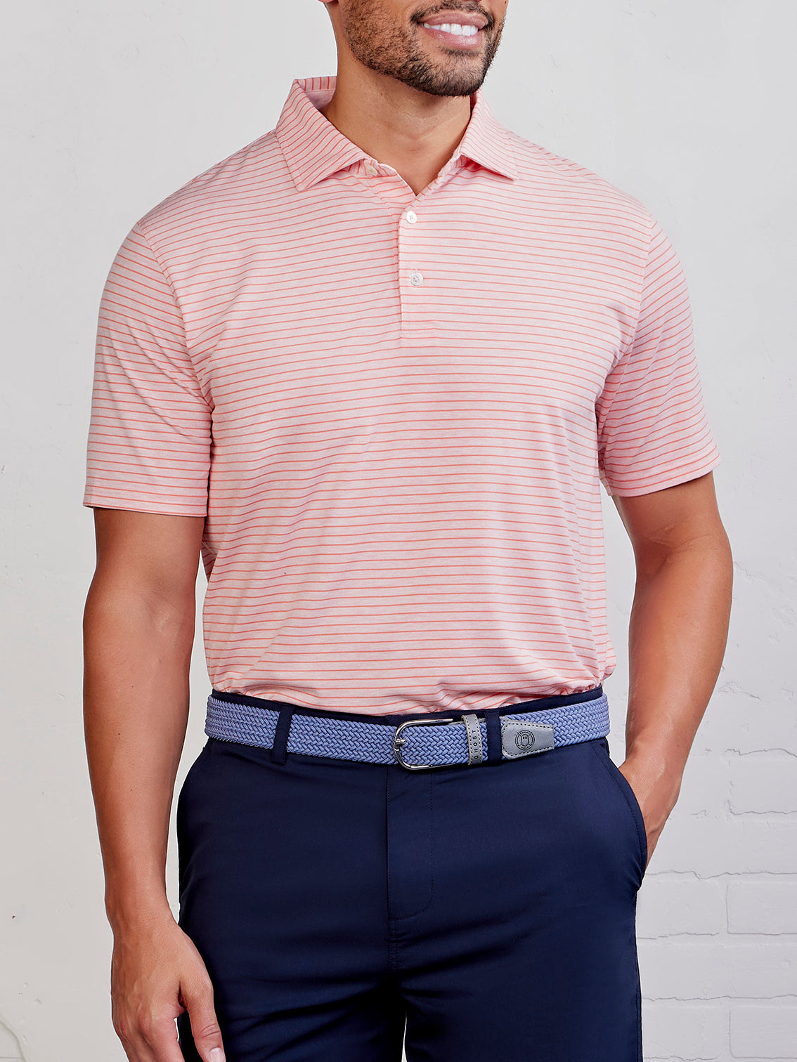 Cloud Polo - Pink Grapefruit Heather/Hibiscus
