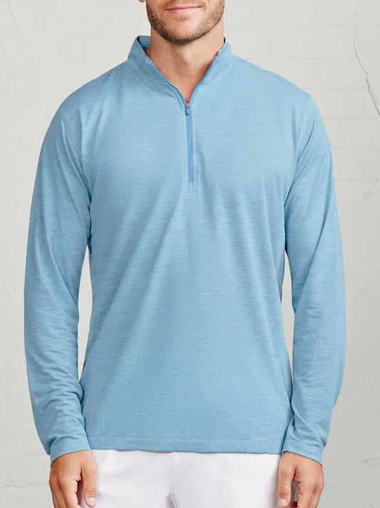 MicroAir Performance Mesh 1/4 Zip - Geyser Heather